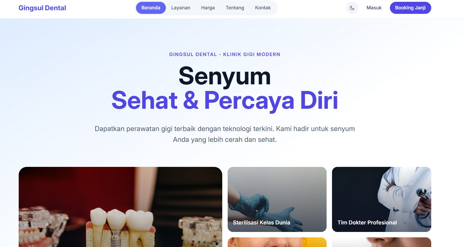 Contoh Website Klinik Dental