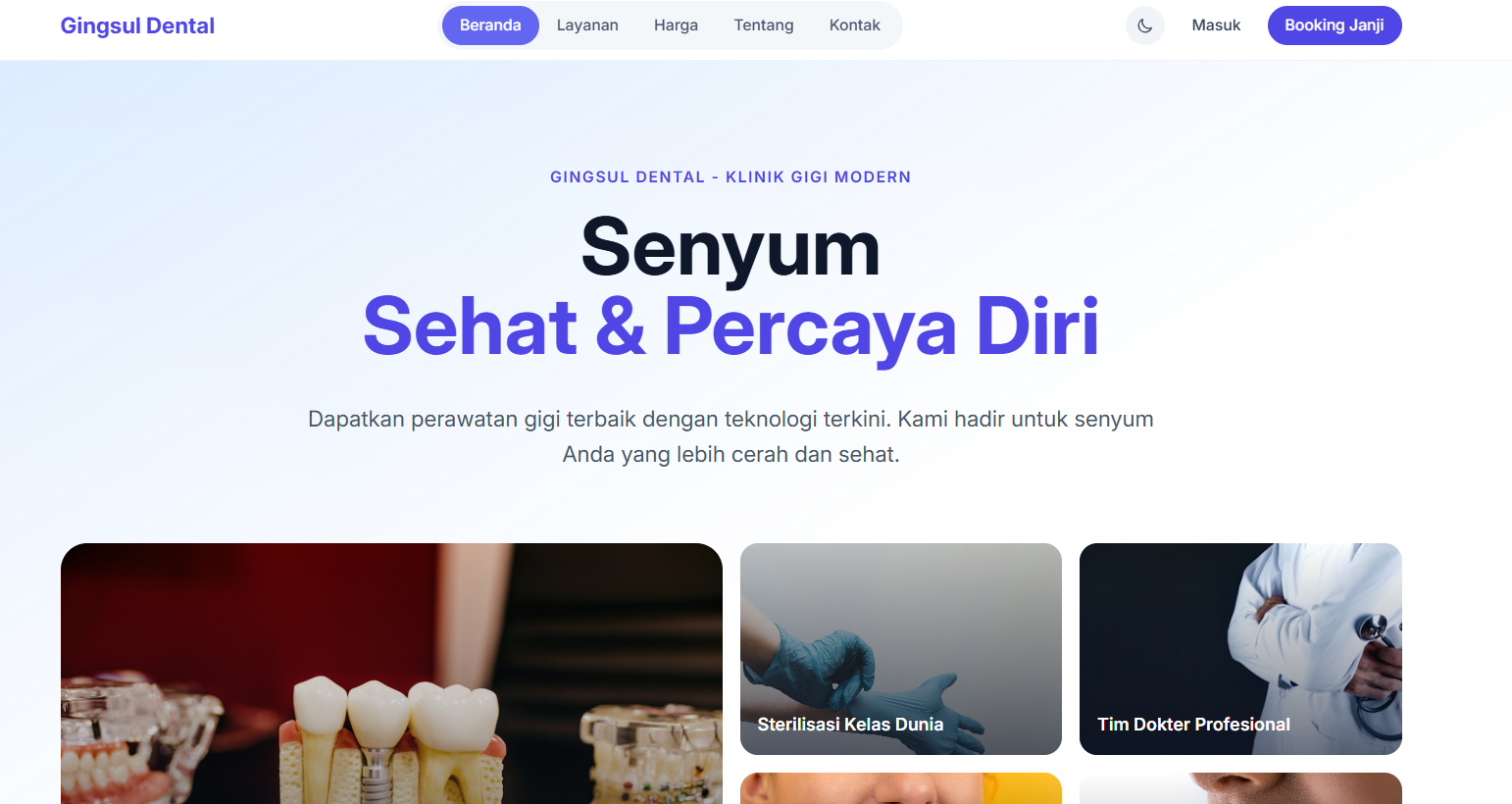 Contoh Website Klinik Dental