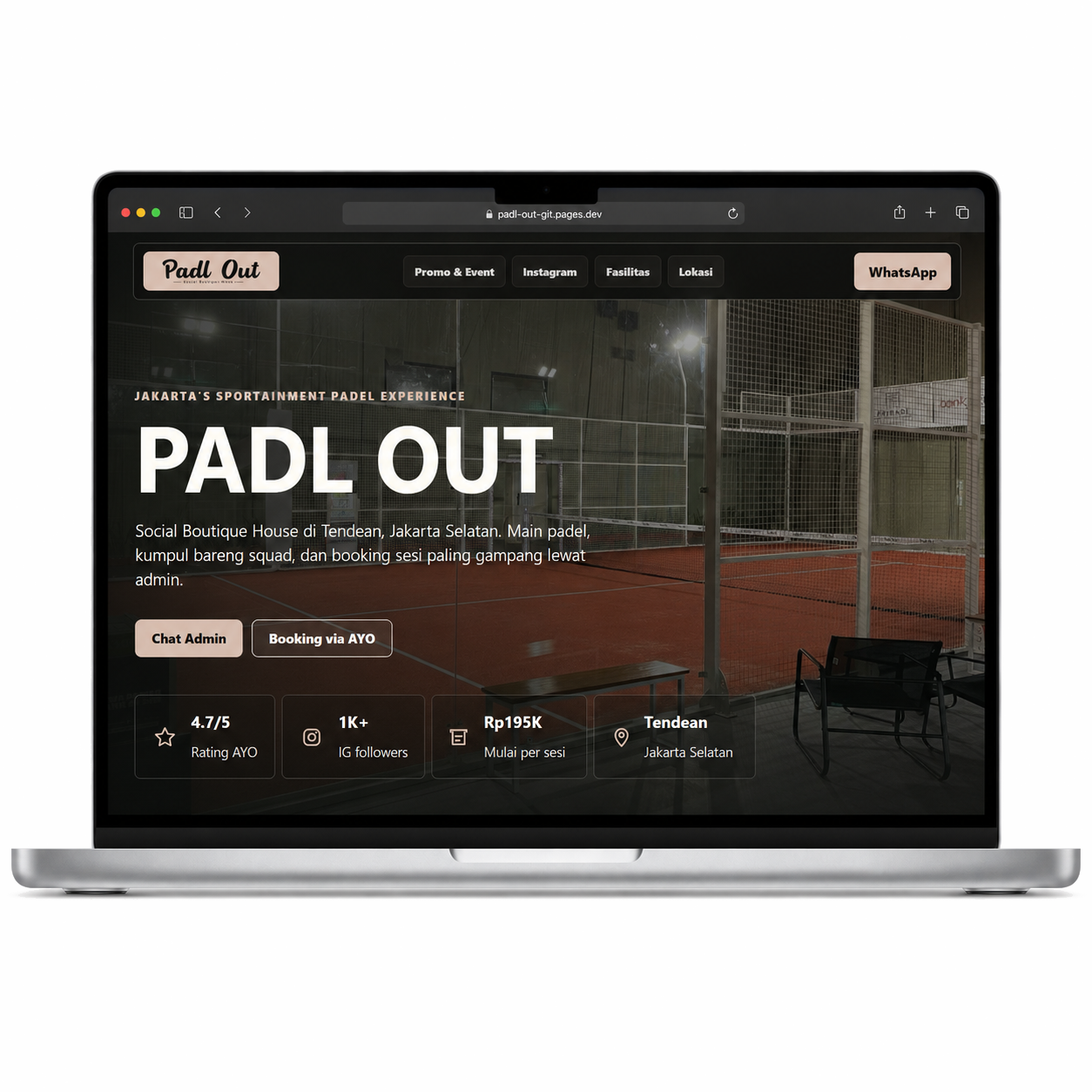 Mockup laptop website portfolio Bapackweb
